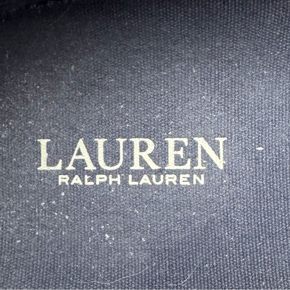 Lauren Ralph Lauren Jinny Woven Slip-On Sneaker Navy Size 10 Medium Pre-Owned - Picture 10 of 10